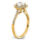 14k Yellow Gold 1/3 Ct. Lab Grown Diamond VS/SI+ G+ 1 Ct. Center Round Engagement Ring