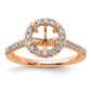 14k Rose Gold 1/2 Ct. Lab Grown Diamond VS/SI+ G+ 1 1/2 Ct. Center Round Engagement Ring