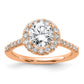 14k Rose Gold 1/2 Ct. Lab Grown Diamond VS/SI+ G+ 1 1/2 Ct. Center Round Engagement Ring