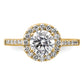 14k Yellow Gold 1/2 Ct. Lab Grown Diamond VS/SI+ G+ 1 1/2 Ct. Center Round Engagement Ring