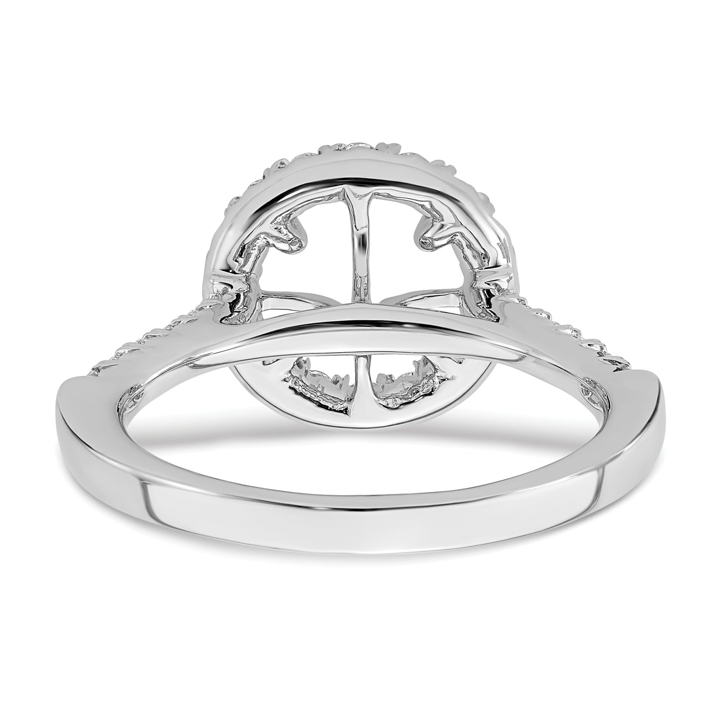 14k White Gold 1/2 Ct. Lab Grown Diamond VS/SI+ G+ 2 Ct. Center Round Engagement Ring