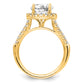 14k Yellow Gold 1/2 Ct. Lab Grown Diamond VS/SI+ G+ 2 Ct. Center Round Engagement Ring