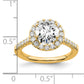 14k Yellow Gold 1/2 Ct. Lab Grown Diamond VS/SI+ G+ 2 Ct. Center Round Engagement Ring