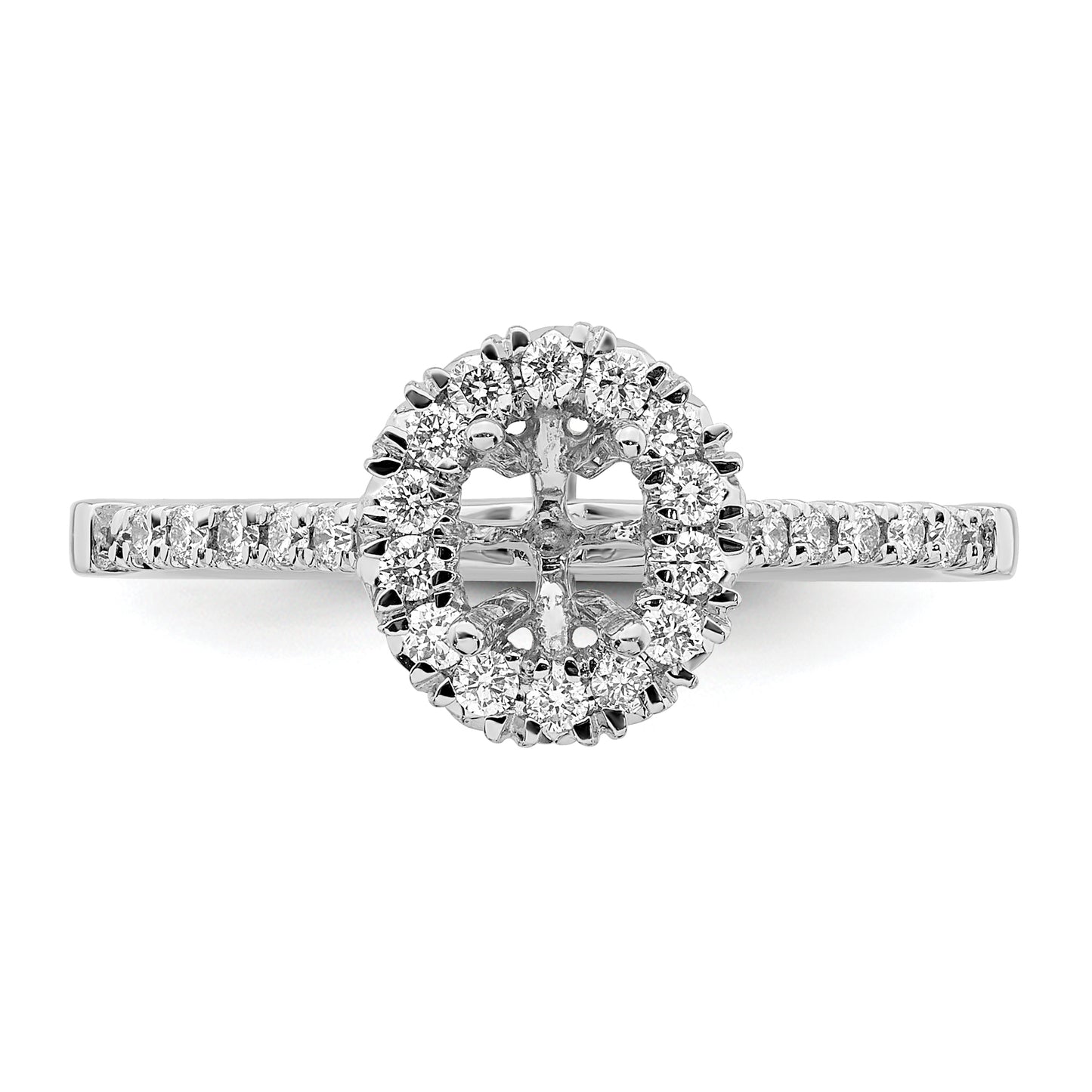 14k White Gold 7/8 Ct. Lab Grown Diamond VS/SI+ G+ Oval Halo Engagement Ring