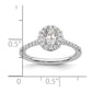 14k White Gold 1/3 Ct. Lab Grown Diamond VS/SI+ G+ 1/2 Ct. Center Oval Semi Mount Halo Engagement Ring