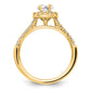 14k Yellow Gold 1/3 Ct. Lab Grown Diamond VS/SI+ G+ 1/2 Ct. Center Oval Halo Engagement Ring