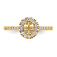 14k Yellow Gold 1/3 Ct. Lab Grown Diamond VS/SI+ G+ 1/2 Ct. Center Oval Halo Engagement Ring