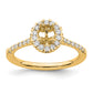 14k Yellow Gold 1/3 Ct. Lab Grown Diamond VS/SI+ G+ 1/2 Ct. Center Oval Halo Engagement Ring