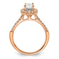 14k Rose Gold 3/8 Ct. Lab Grown Diamond VS/SI+ G+ 1 Ct. Center Oval Halo Engagement Ring