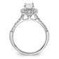 14k White Gold 3/8 Ct. Lab Grown Diamond VS/SI+ G+ 1 Ct. Center Oval Halo Engagement Ring