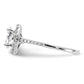 14k White Gold 3/8 Ct. Lab Grown Diamond VS/SI+ G+ 1 Ct. Center Oval Semi Mount Halo Engagement Ring