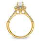 14k Yellow Gold 3/8 Ct. Lab Grown Diamond VS/SI+ G+ 1 Ct. Center Oval Halo Engagement Ring