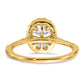 14k Yellow Gold 3/8 Ct. Lab Grown Diamond VS/SI+ G+ 1 Ct. Center Oval Halo Engagement Ring