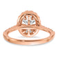 14k Rose Gold 1/2 Ct. Lab Grown Diamond VS/SI+ G+ 1 1/2 Ct. Center Oval Halo Engagement Ring