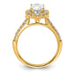 14k Yellow Gold 1/2 Ct. Lab Grown Diamond VS/SI+ G+ 1 1/2 Ct. Center Oval Halo Engagement Ring