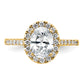 14k Yellow Gold 1/2 Ct. Lab Grown Diamond VS/SI+ G+ 1 1/2 Ct. Center Oval Halo Engagement Ring