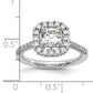 14k White Gold 1/2 Ct. Lab Grown Diamond VS/SI+ G+ 1 Ct. Center Ascher Halo Engagement Ring