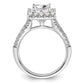 14k White Gold 3/4 Ct. Lab Grown Diamond VS/SI+ G+ 1 1/2 Ct. Center Princess Halo Engagement Ring