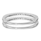 14k White Gold 1/4 Ct. Lab Grown Diamond VS/SI+ G+ Set of Two Wedding Band Rings