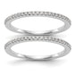 14k White Gold 1/4 Ct. Lab Grown Diamond VS/SI+ G+ Set of Two Wedding Band Rings