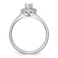 14K White Gold Lab Grown VS/SI+ G+ Diamond Halo Engagement Ring