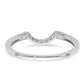 14K White Gold Lab Grown Diamond VS/SI FGH Contour Wedding Band Ring