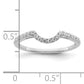 14K White Gold Lab Grown Diamond VS/SI FGH Contour Wedding Band Ring