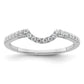 14K White Gold Lab Grown Diamond VS/SI FGH Contour Wedding Band Ring