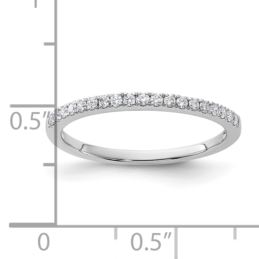 14k White Gold 1/5 Ct. Lab Grown Diamond VS/SI+ G+ Wedding Band Ring