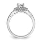 14k White Gold 7/8 Ct. Lab Grown Diamond VS/SI+ G+ Complete Double Halo Engagement Ring