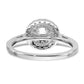 14k White Gold 7/8 Ct. Lab Grown Diamond VS/SI+ G+ Complete Double Halo Engagement Ring