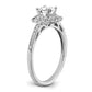 14k White Gold 7/8 Ct. Lab Grown Diamond VS/SI+ G+ Complete Double Halo Engagement Ring