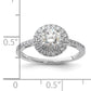 14k White Gold 7/8 Ct. Lab Grown Diamond VS/SI+ G+ Double Halo Engagement Ring