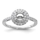 14k White Gold 7/8 Ct. Lab Grown Diamond VS/SI+ G+ Complete Double Halo Engagement Ring