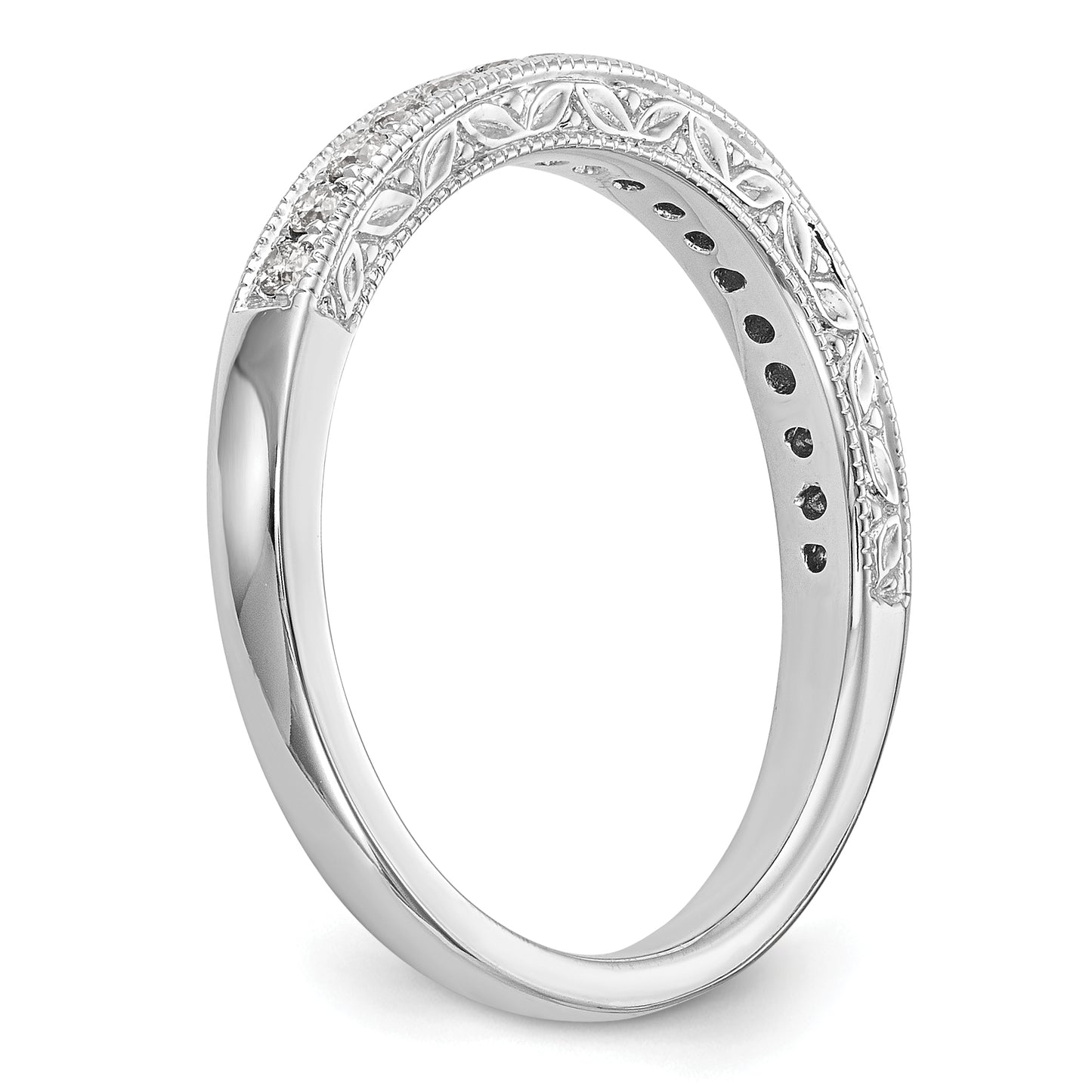 14K White Gold Lab Grown Diamond VS/SI FGH Wedding Band Ring