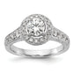 14k White Gold 3/4 Ct. Lab Grown Diamond VS/SI+ G+ 3/4 Ct. Center Round Engagement Ring