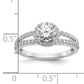 14k White Gold 1/3 Ct. Lab Grown Diamond VS/SI+ G+ 3/4 Ct. Center Round Engagement Ring