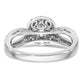 14k White Gold 5/8 Ct. Lab Grown Diamond VS/SI+ G+ 1 Ct. Center Round Semi Mount Halo Engagement Ring