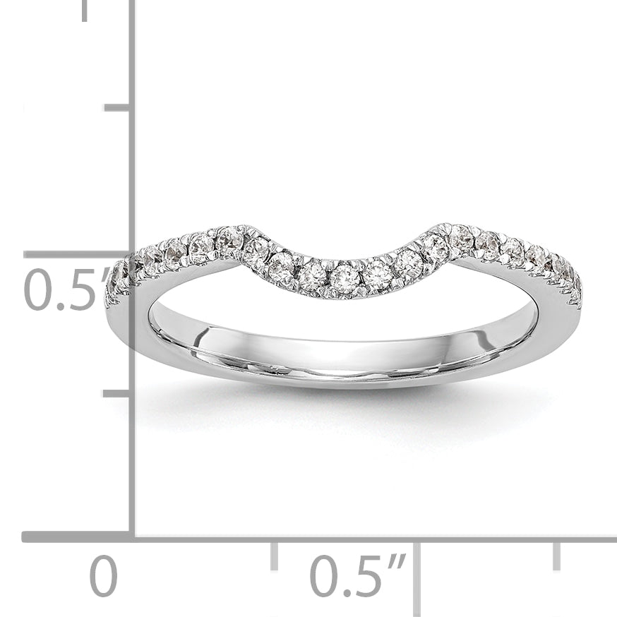 14k White Gold 1/4 Ct. Lab Grown Diamond VS/SI+ G+ Wedding Band Ring