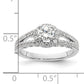 14k White Gold 1 Ct. Lab Grown Diamond VS/SI+ G+ Round Halo Engagement Ring