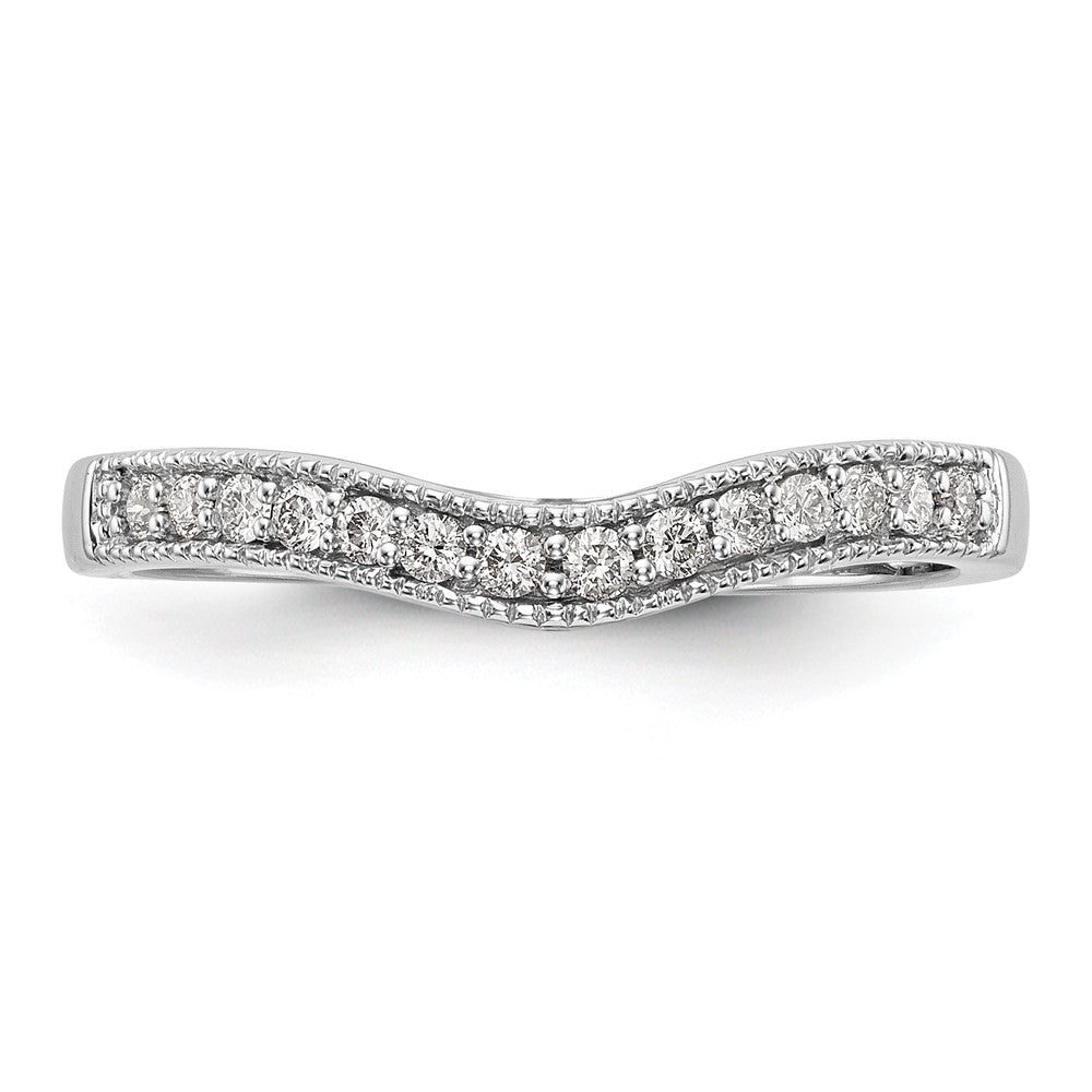 14k White Gold 1/6 Ct. Lab Grown Diamond VS/SI+ G+ Complete Wedding Band