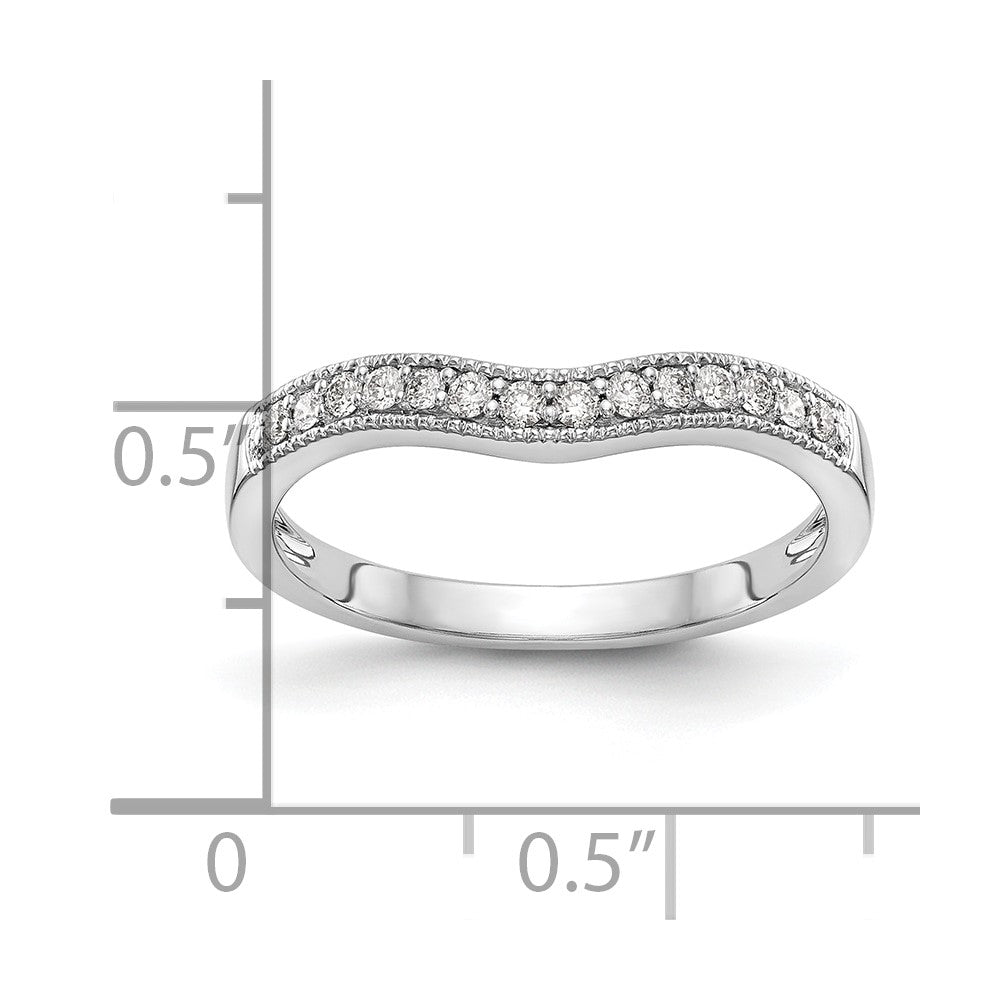 14k White Gold 1/6 Ct. Lab Grown Diamond VS/SI+ G+ Complete Wedding Band