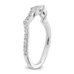 14k White Gold 1/3 Ct. Lab Grown Diamond VS/SI+ G+ Complete Wedding Band