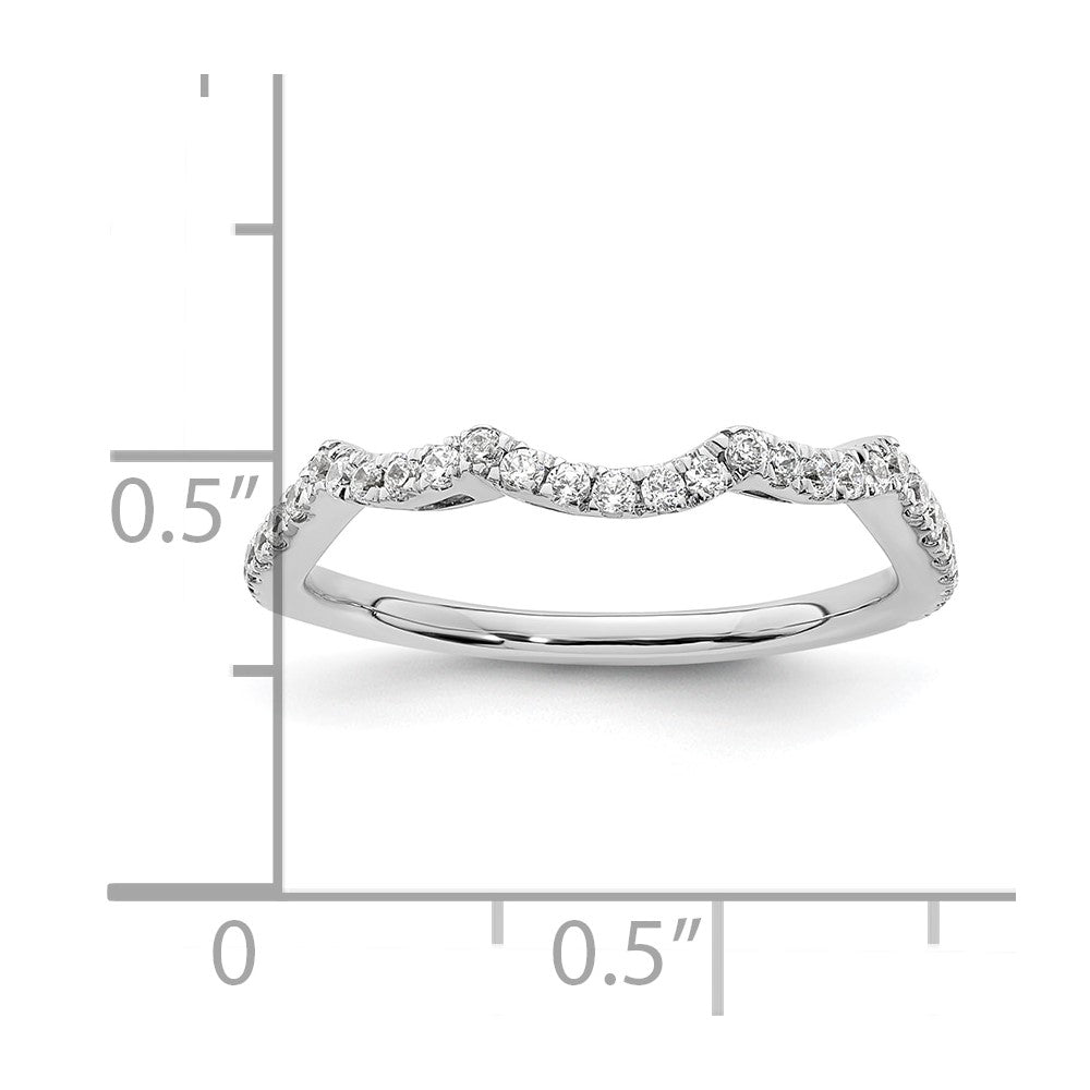 14k White Gold 1/3 Ct. Lab Grown Diamond VS/SI+ G+ Complete Wedding Band