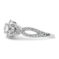 14k White Gold 3/4 Ct. Lab Grown Diamond VS/SI+ G+ 3/4 Ct. Center Round Engagement Ring