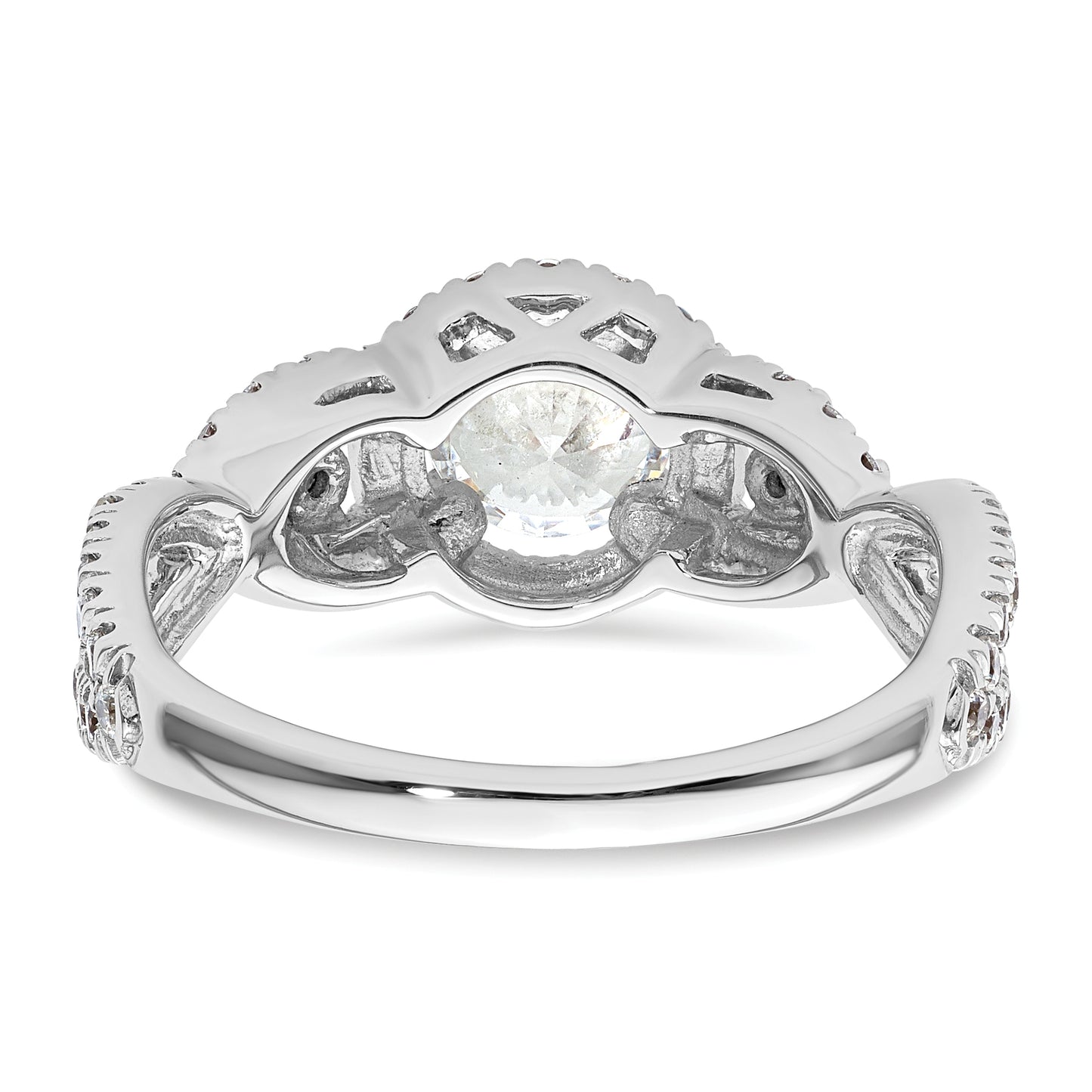 14k White Gold 3/4 Ct. Lab Grown Diamond VS/SI+ G+ 3/4 Ct. Center Round Engagement Ring