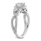 14k White Gold 3/4 Ct. Lab Grown Diamond VS/SI+ G+ 3/4 Ct. Center Round Engagement Ring