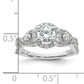 14k White Gold 3/4 Ct. Lab Grown Diamond VS/SI+ G+ 3/4 Ct. Center Round Engagement Ring