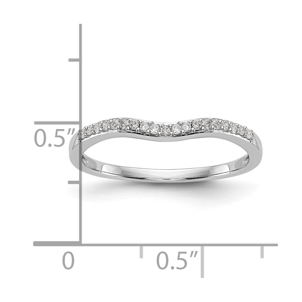 14k White Gold 1/10 Ct. Lab Grown Diamond VS/SI+ G+ Complete Wedding Band