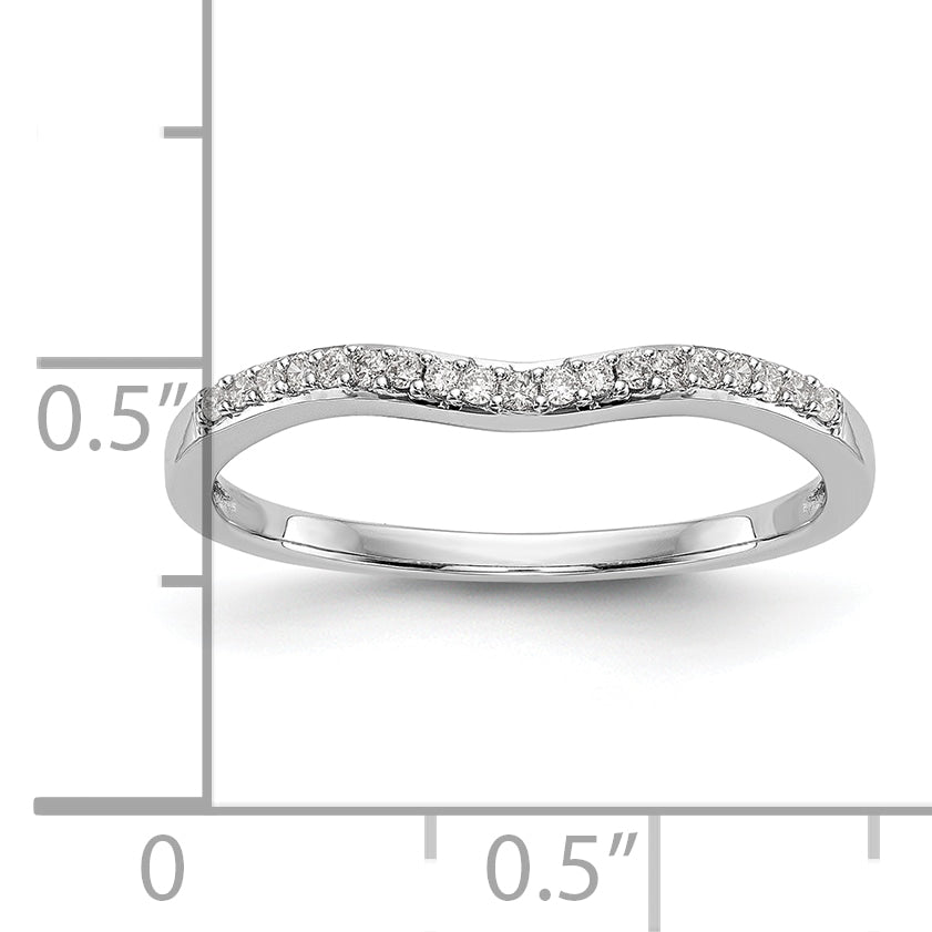 14k White Gold 1/10 Ct. Lab Grown Diamond VS/SI+ G+ Wedding Band Ring